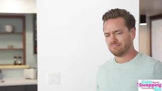 She blows perfect bubbles with cum, stepbro tells her to try