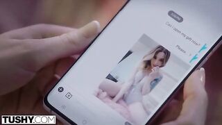 Petite blonde gets her tight ass gapped by an older man