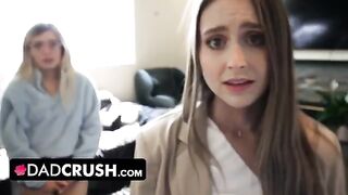 Stepdad punishes his two stepdaughters for not doing what they are told