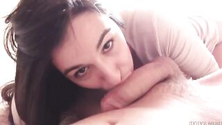 Skinny and small brunette chick Danika Morì gets banged hard and deep