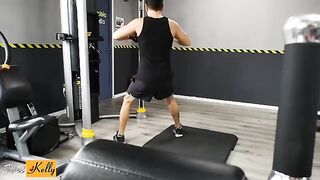 I crushed on my fitness colleague, so we had sex in the gym restroom