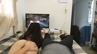 I fucked a gamer girl with big tits, showcasing my skills