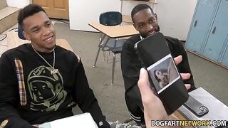 Kenzie Love gets her pussy railed by two BBCs in a steamy 2 on 1 scene