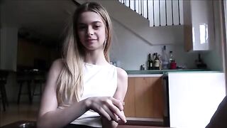 Tiny 18 y.o. fucks with stepdad in a steamy therapy session