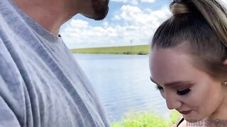 Blonde PAWG AJ Applegate gets fucked outdoors on a hot summer day