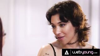 A college girl Brooklyn Gray has passionate sex with her GF