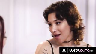 A college girl Brooklyn Gray has passionate sex with her GF