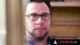 Busty secretary Skylar Vox gets fucked hard on her desk in a rough session