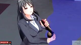 ASMR ear licking action with Japanese hentai anime voice