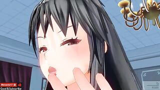ASMR ear licking action with Japanese hentai anime voice