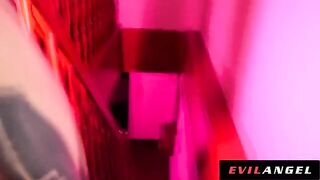 Cock craving Euro slut gets her holes filled with dick in intense DP action