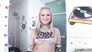 Nympho Harley King gets her pussy railed and takes a huge load on her face