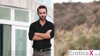 Two horny bitches are having a passionate threesome sex with a guy