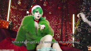 The Grinch got his dick covered with snow and cream