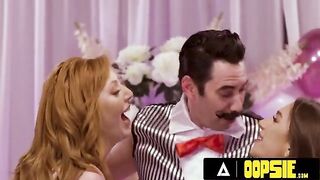 Lauren Phillips and April Olsen play a risqué sock game with Tommy Pistol