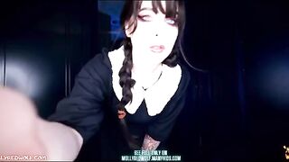 Xavier fucked Wednesday Addams with his huge cock in a steamy cosplay scene