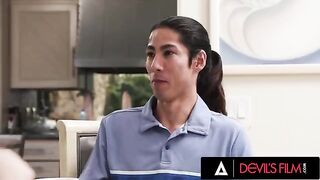 The man could not resist his girlfriend's sexy stepsister Charly Summer
