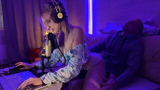The cutie girl got fucked by her stepmom while playing a game
