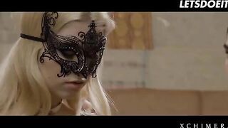 Luxury blonde Misha Cross fucked by two cocks in an intense threesome