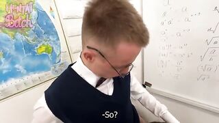 The hottest teacher ever gave a lesson with her pussy