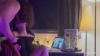 A cute 18-year-old girl gets high and fucks passionately on webcam