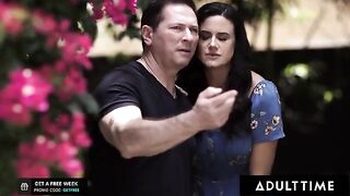 Pervert couple punish their naughty neighbor Haley Reed with a hard lesson