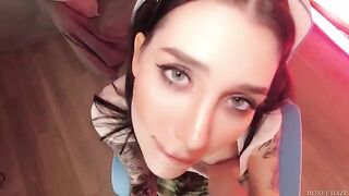 The cute girl cheats on her boyfriend with stepbrother
