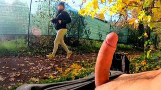 A guy flashed his dick and a hot MILF gave him a titty fuck