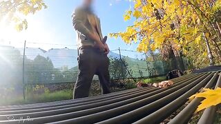 A guy flashed his dick and a hot MILF gave him a titty fuck