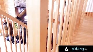 Emily Willis catches her bestie masturbating, then they have sex