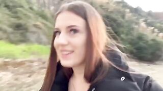 Girl agreed to fuck on the beach for her friends and a guy