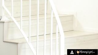 Blonde beauty gets fucked by her bestie and a cheating MILF