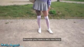 A slim college girl is willing to do anything for money, even sex