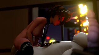 Aunt Cass shakes Baymax’s dick according to the game rule 34