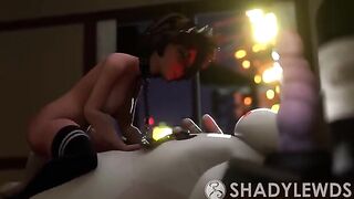 Aunt Cass shakes Baymax’s dick according to the game rule 34