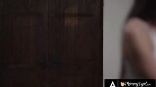The stepsister Laney Grey ate her stepmom’s pussy in the kitchen