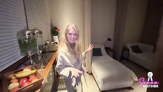 A sexy blonde babe receives a happy ending massage in a sensual session