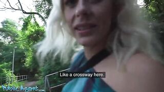 Blonde MILF with natural tits gets banged outdoors by a pick up guy
