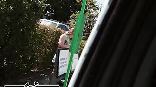 Redhead Harper Red gets picked up on the street and taken for a ride