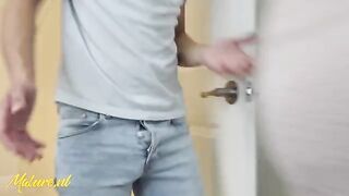 A hot stepmom gets caught by her stepson spying, and they end up getting intimate