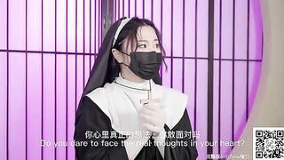 A nun has lost her purity and becomes a slut, longing for sex with a man