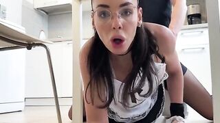 I’m so horny, I play a game with my hot maid