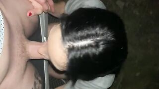 Babe has sex with strangers in public places, getting fucked outdoors