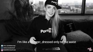 500K! Pornhub presents Unboxing and Oral Creampie with intense eye contact!