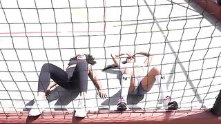 Exercise routine with Colombian lesbian beauty Carla Morelli