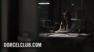 The pretty secretary Emily Willis worked extra hours with her boss