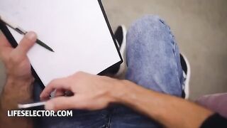 Sporty chick Veronica Leal from Colombia gets fucked by a casting director in HD