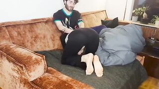 A real couple is coming together under the blanket