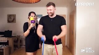 Ebony pornstar Josy Black makes a mess on the fan’s cock and face
