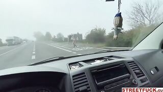 Canadian Sky Pierce gets horny, flagging down cars for wild fun